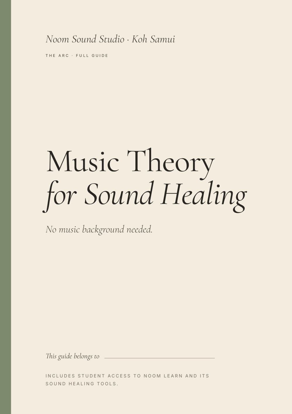 Cover of Music Theory for Sound Healing, The Arc