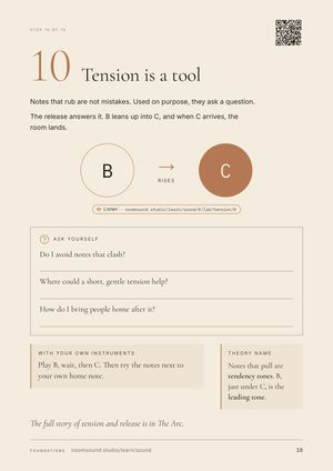 Sample page, Step 10: Tension is a tool