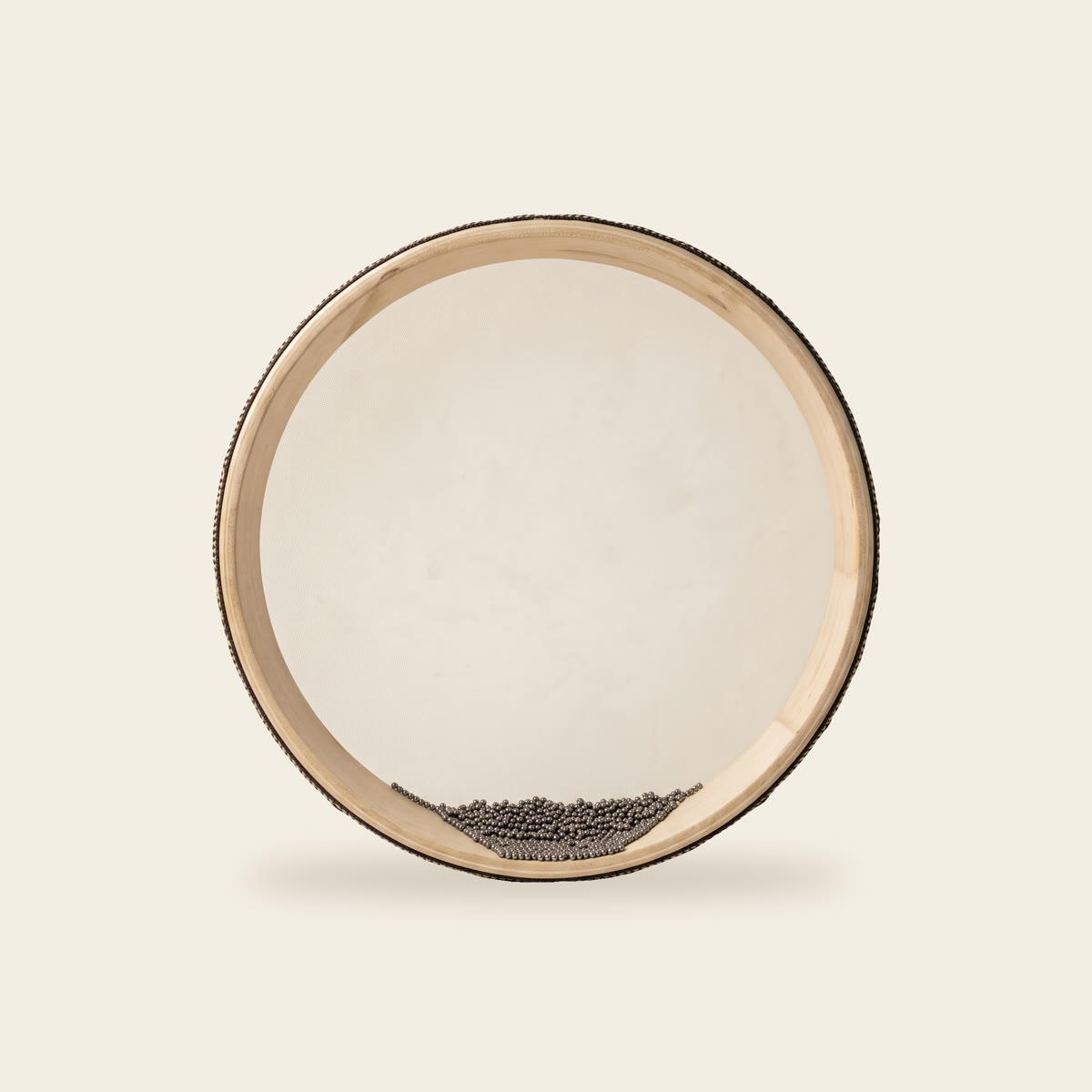 Ocean drum, 25 cm frame drum with steel beads inside